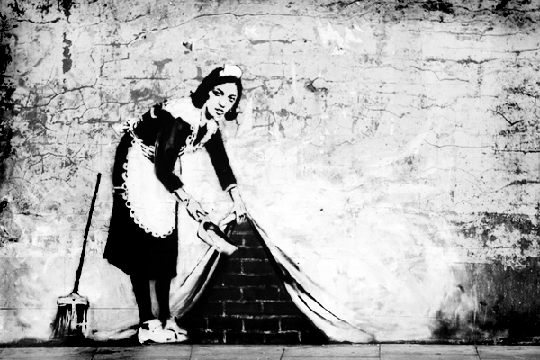 Banksys Maid. Camden North London.